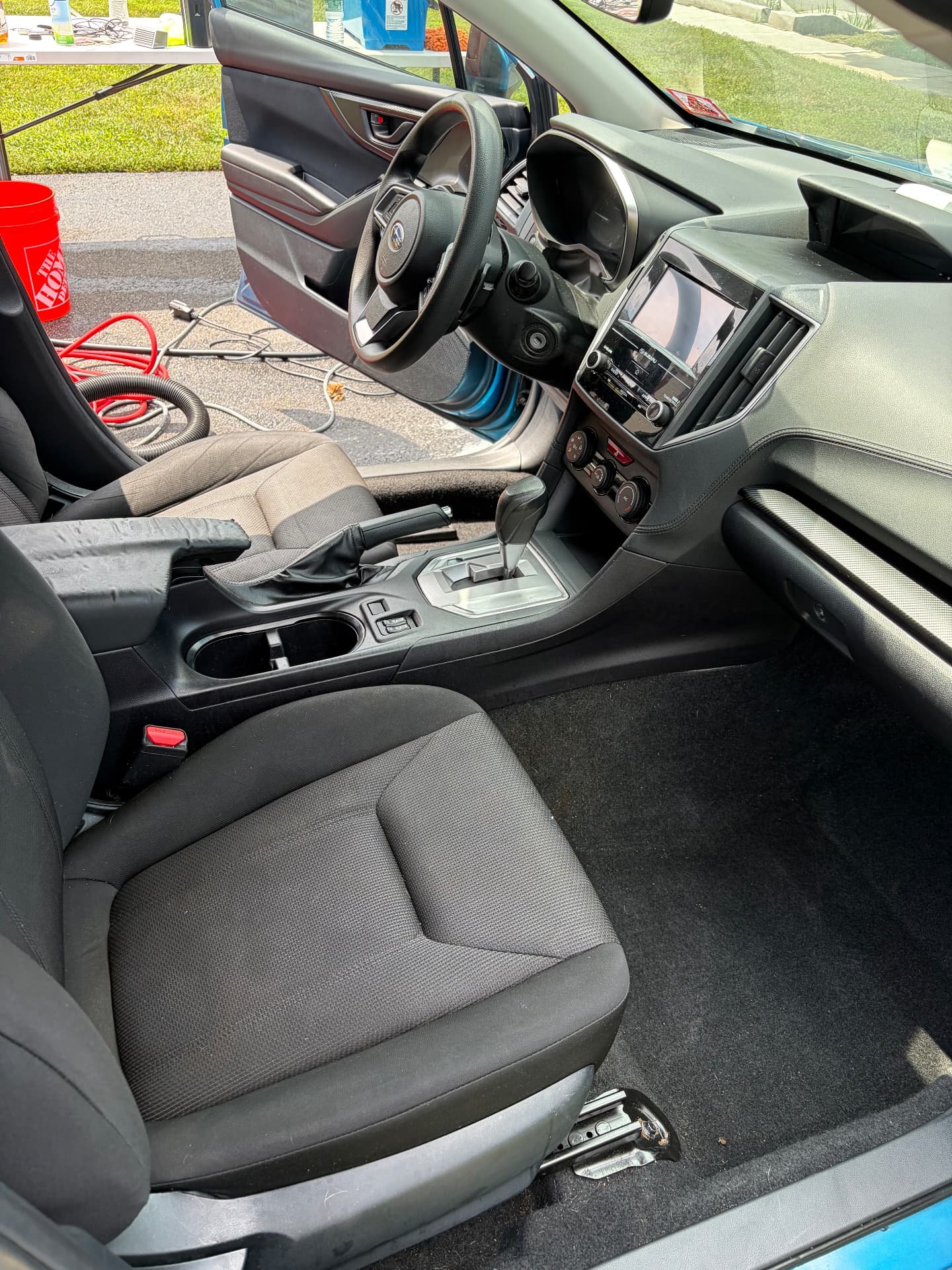 Detailed Subaru Impreza interior with clean seats and dash