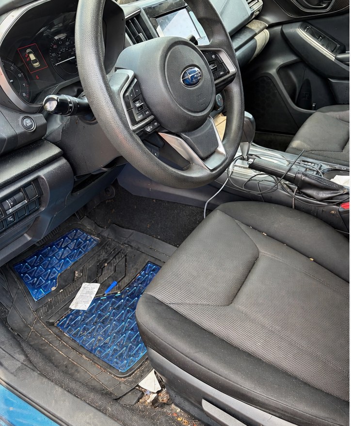 Car interior before and after detailing in New Jersey — before detailing