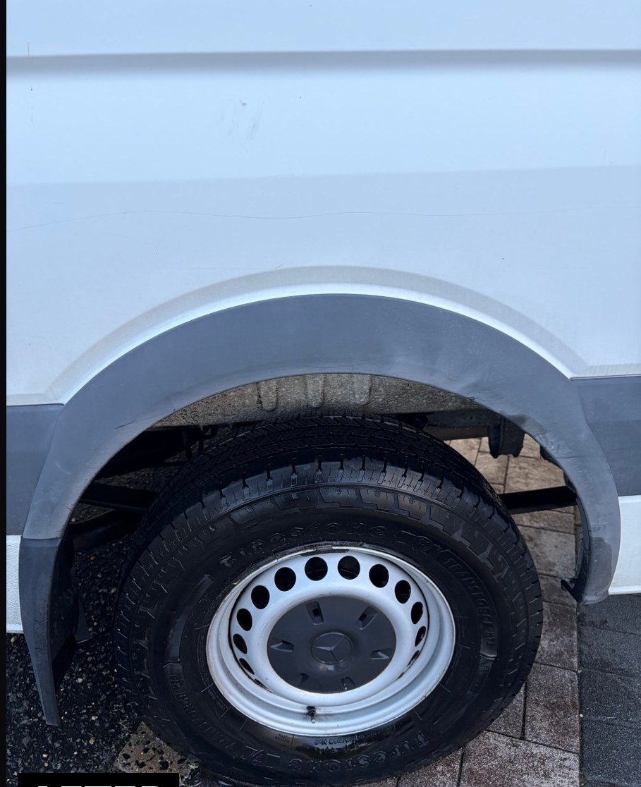 Wheel and tire before and after deep cleaning — after detailing